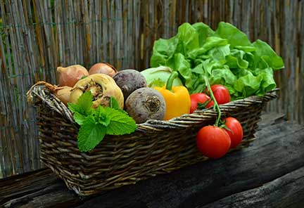 Fresh vegetables from Willow Gardens community garden